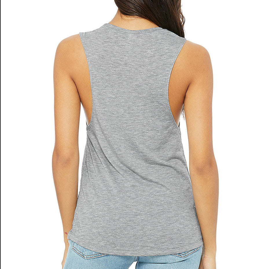 Mermaid's Heart (Heather Grey)- Ladies Muscle Tank
