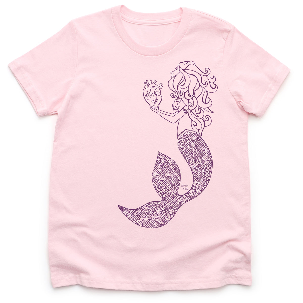 Mermaid Heart (Pink)- Youth Tee