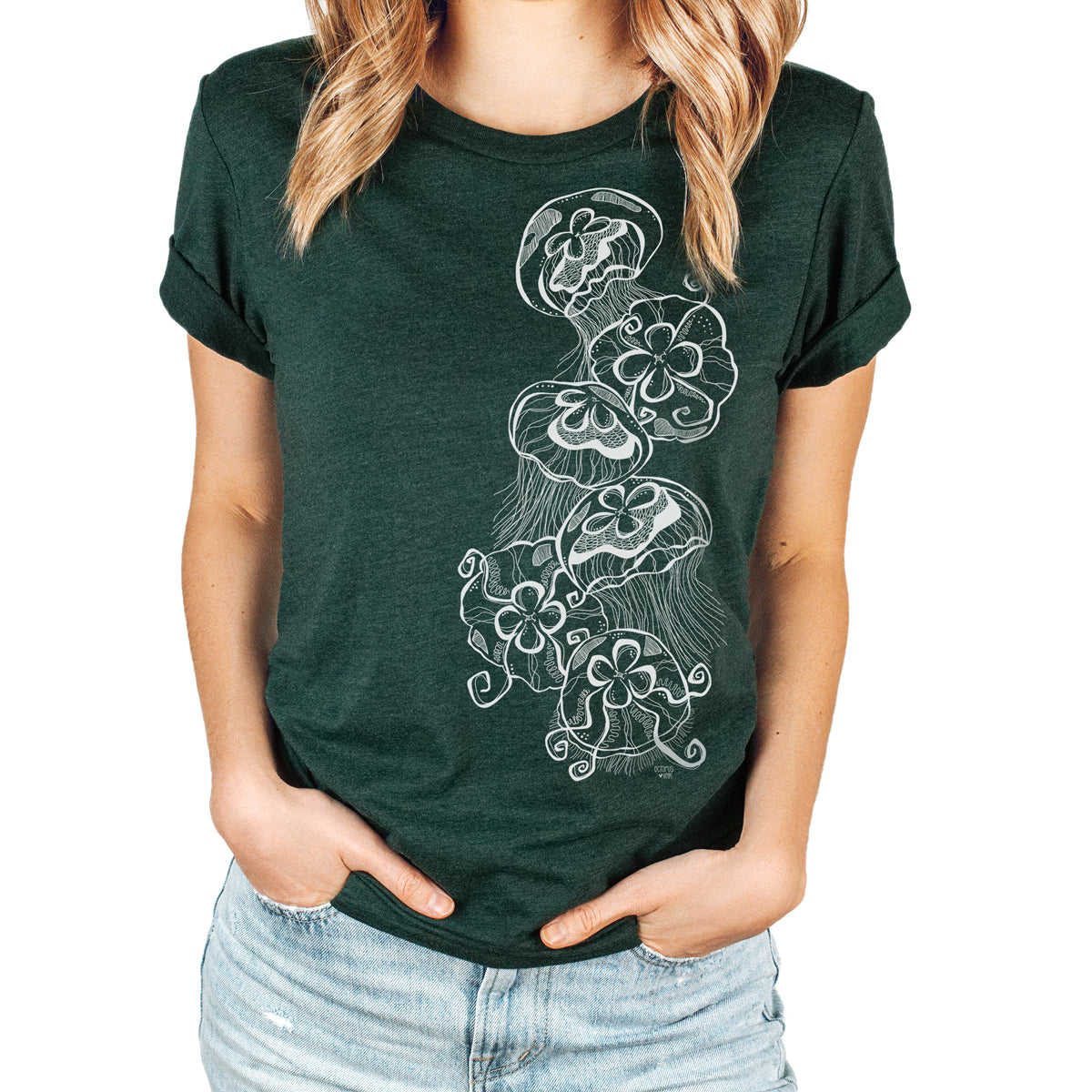 Moon Jellies (Emerald)- Unisex Tee