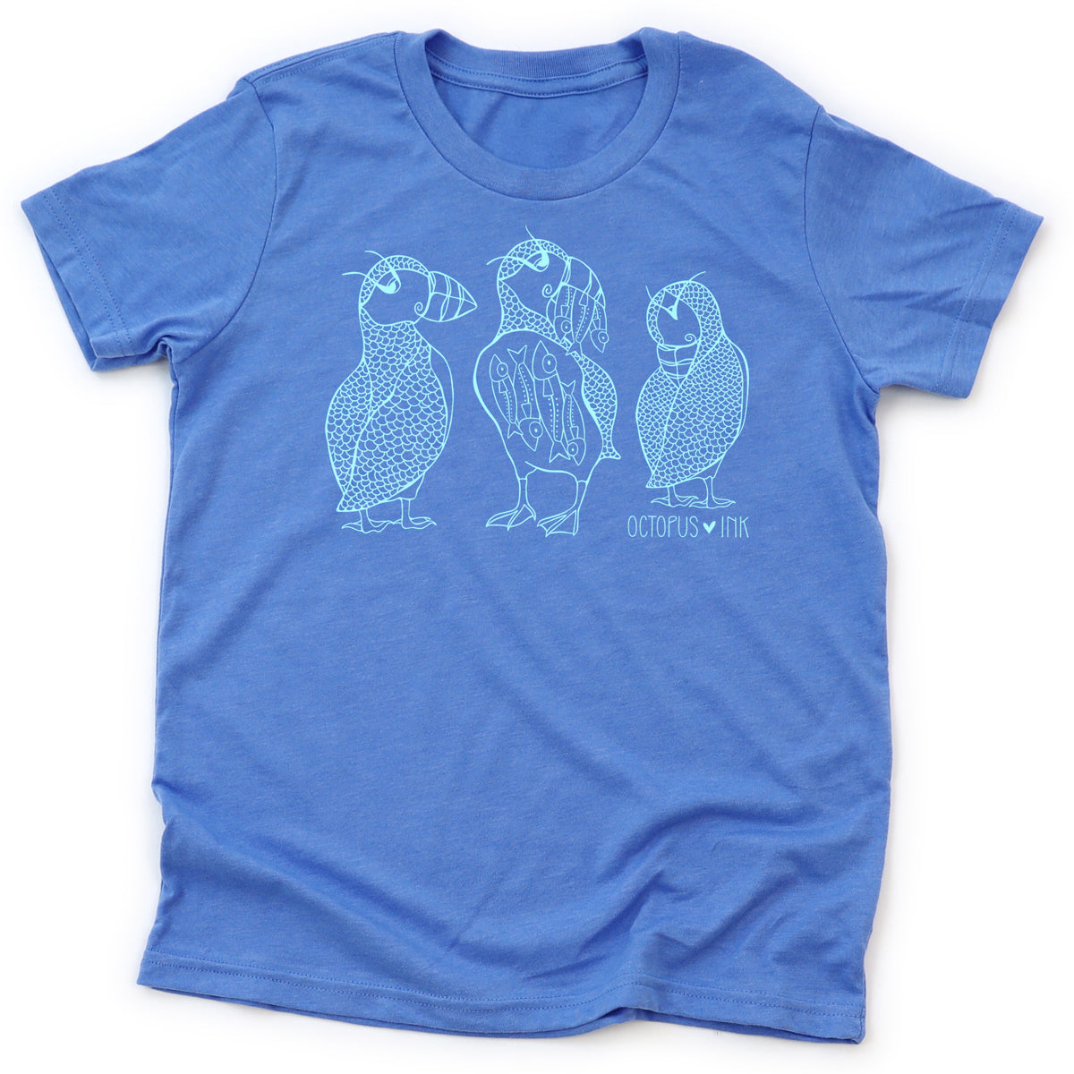 Puffin Family (Blue)- Youth Tee