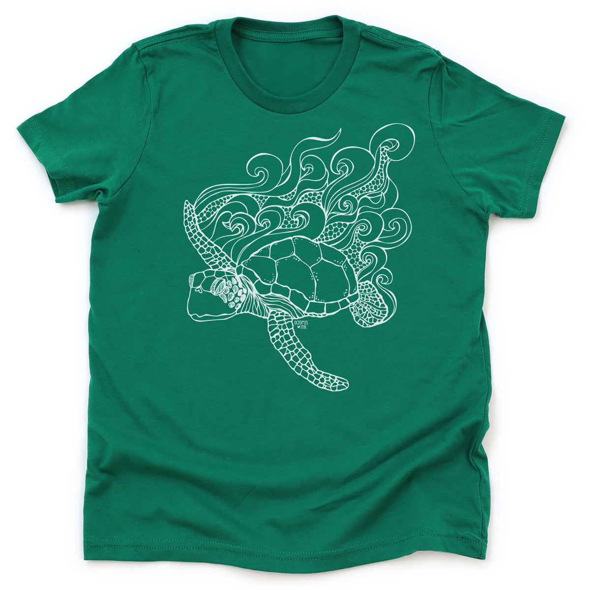 sea-turtle-kelly-green youth tee
