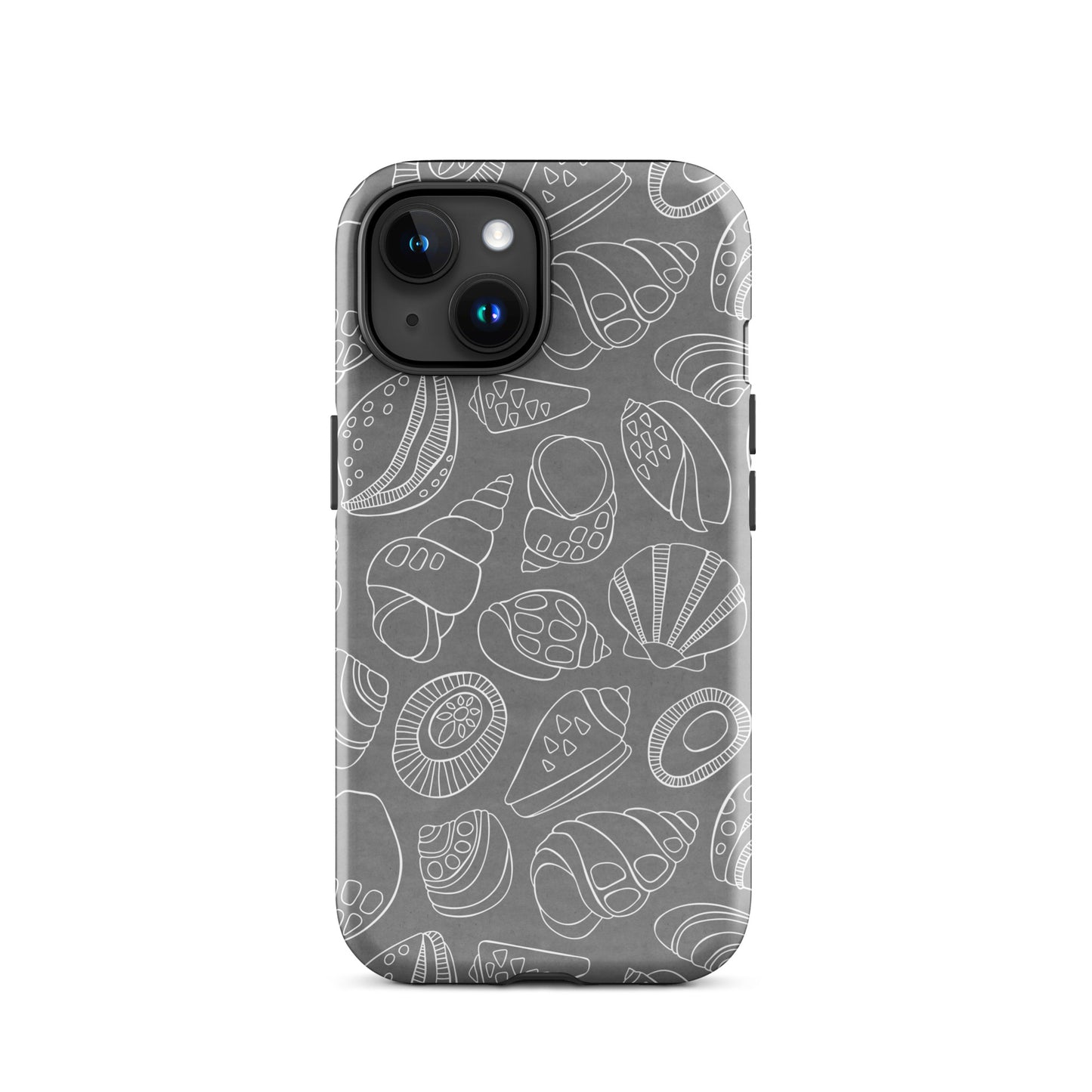 White Shells (Grey)- Tough iPhone Case