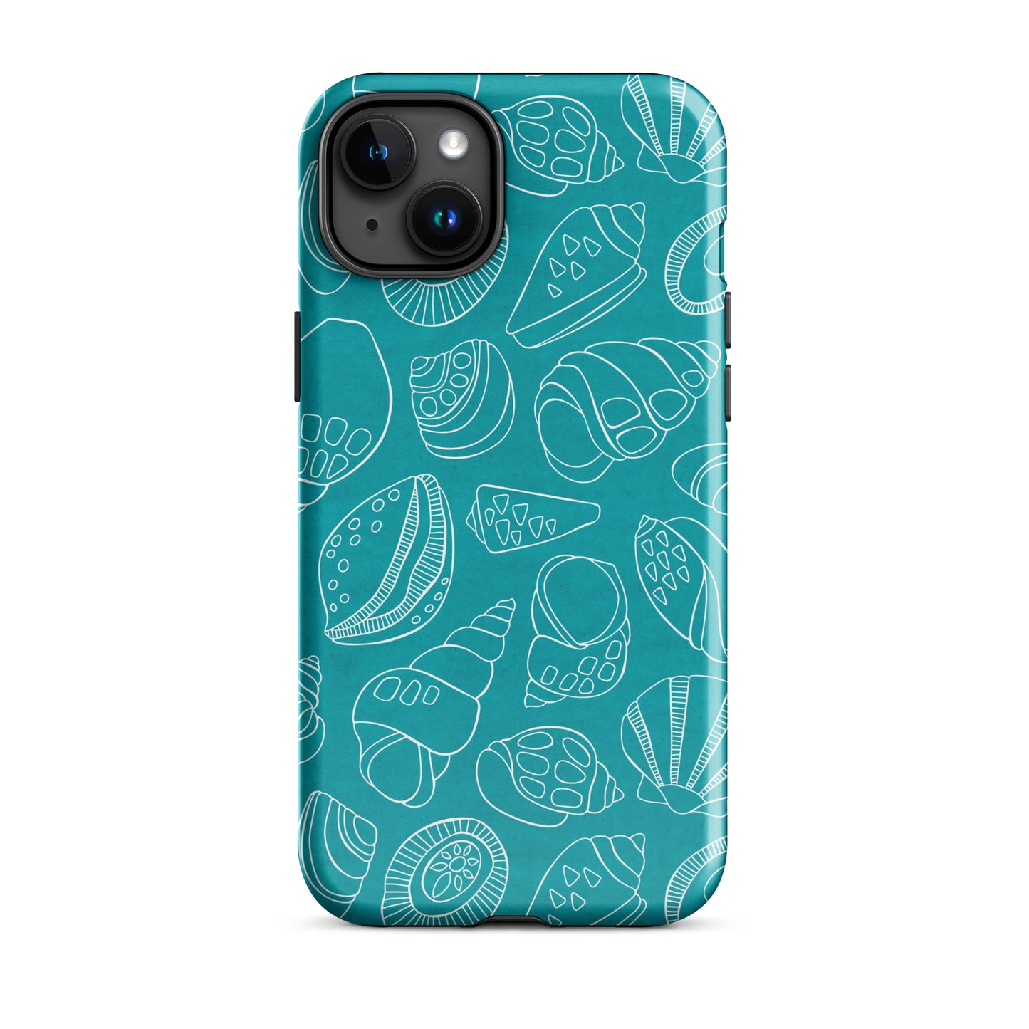 White Shells (Teal)- Tough iPhone Case