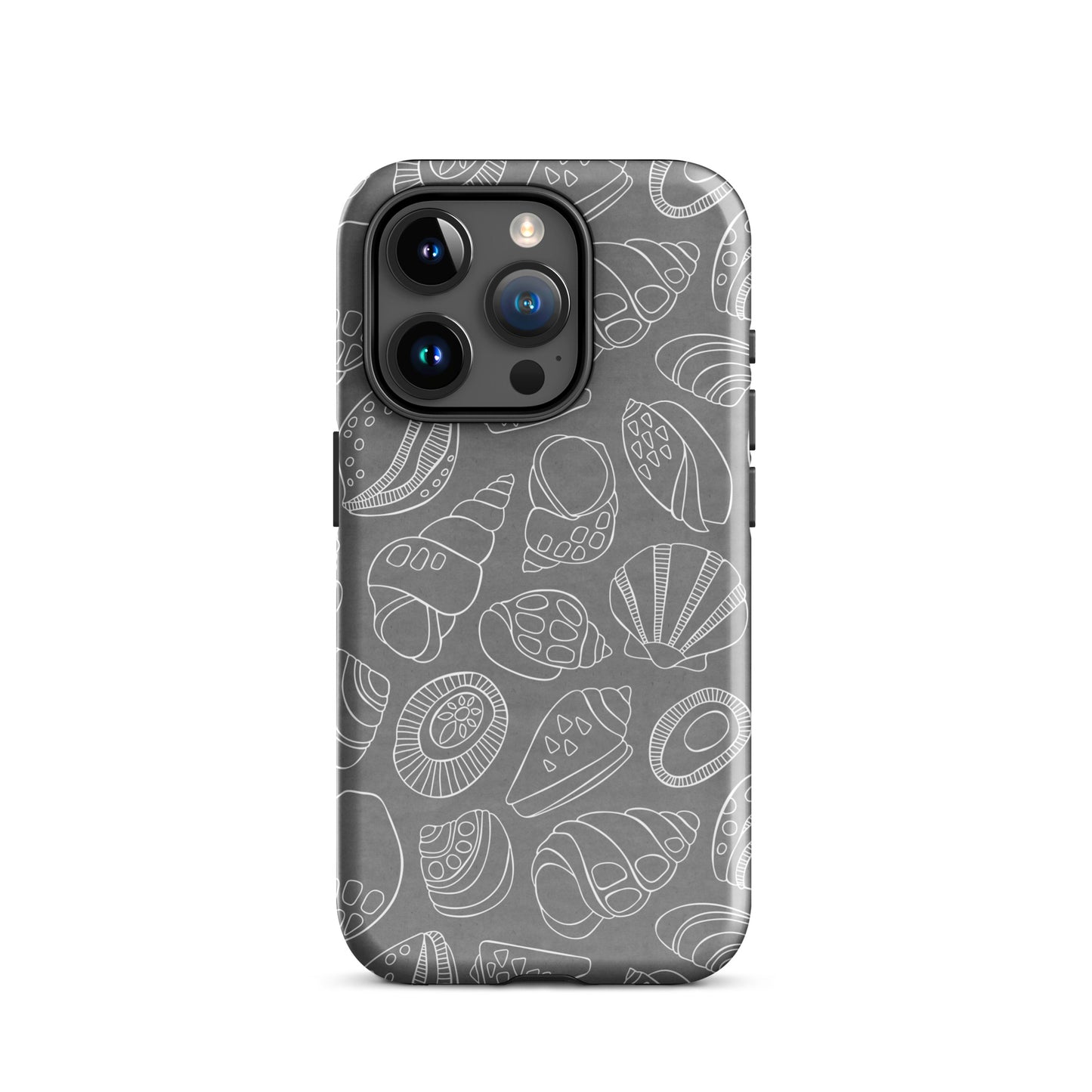 White Shells (Grey)- Tough iPhone Case