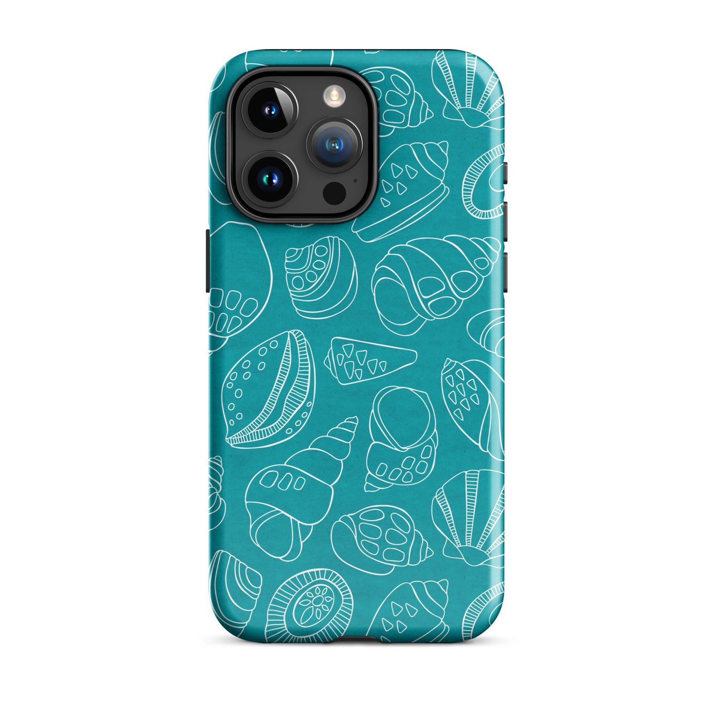 White Shells (Teal)- Tough iPhone Case