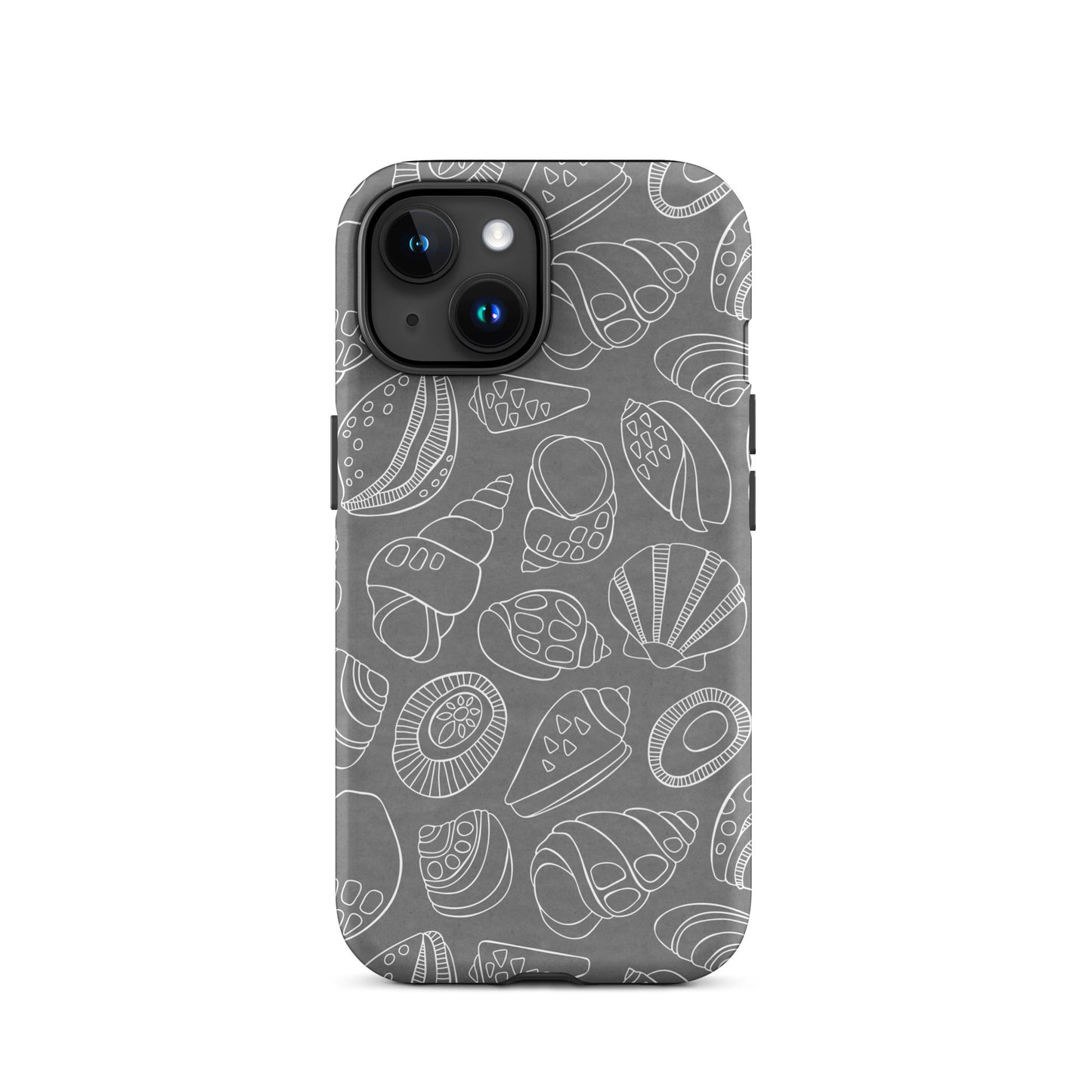 White Shells (Grey)- Tough iPhone Case