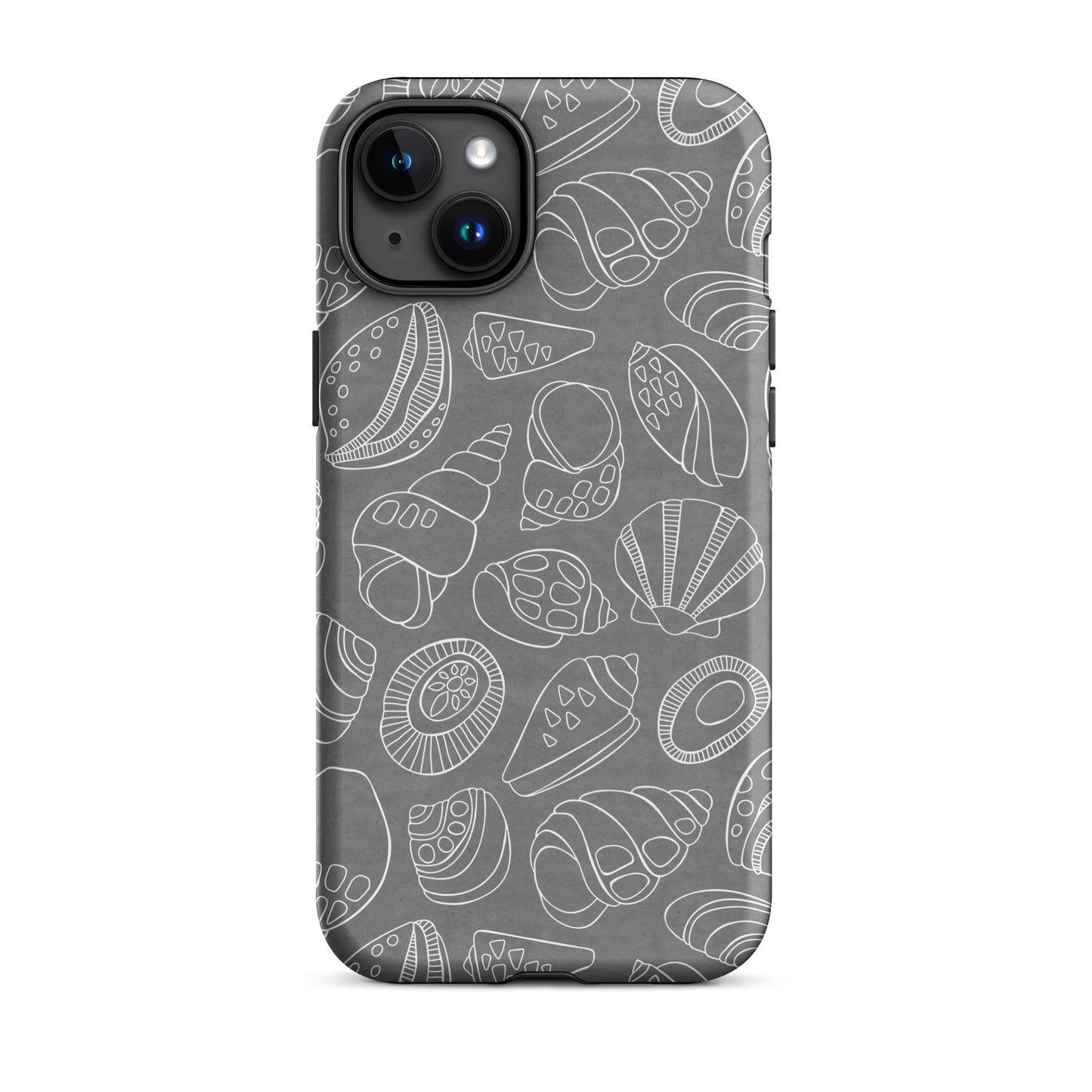 White Shells (Grey)- Tough iPhone Case