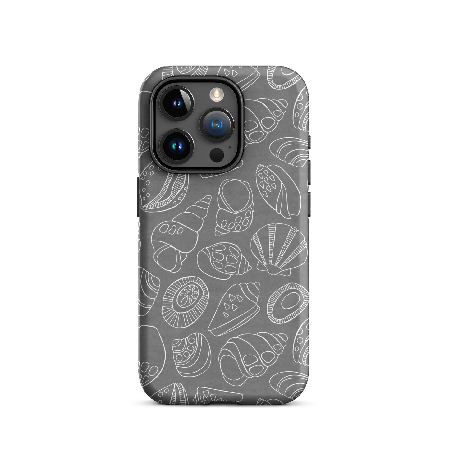 White Shells (Grey)- Tough iPhone Case