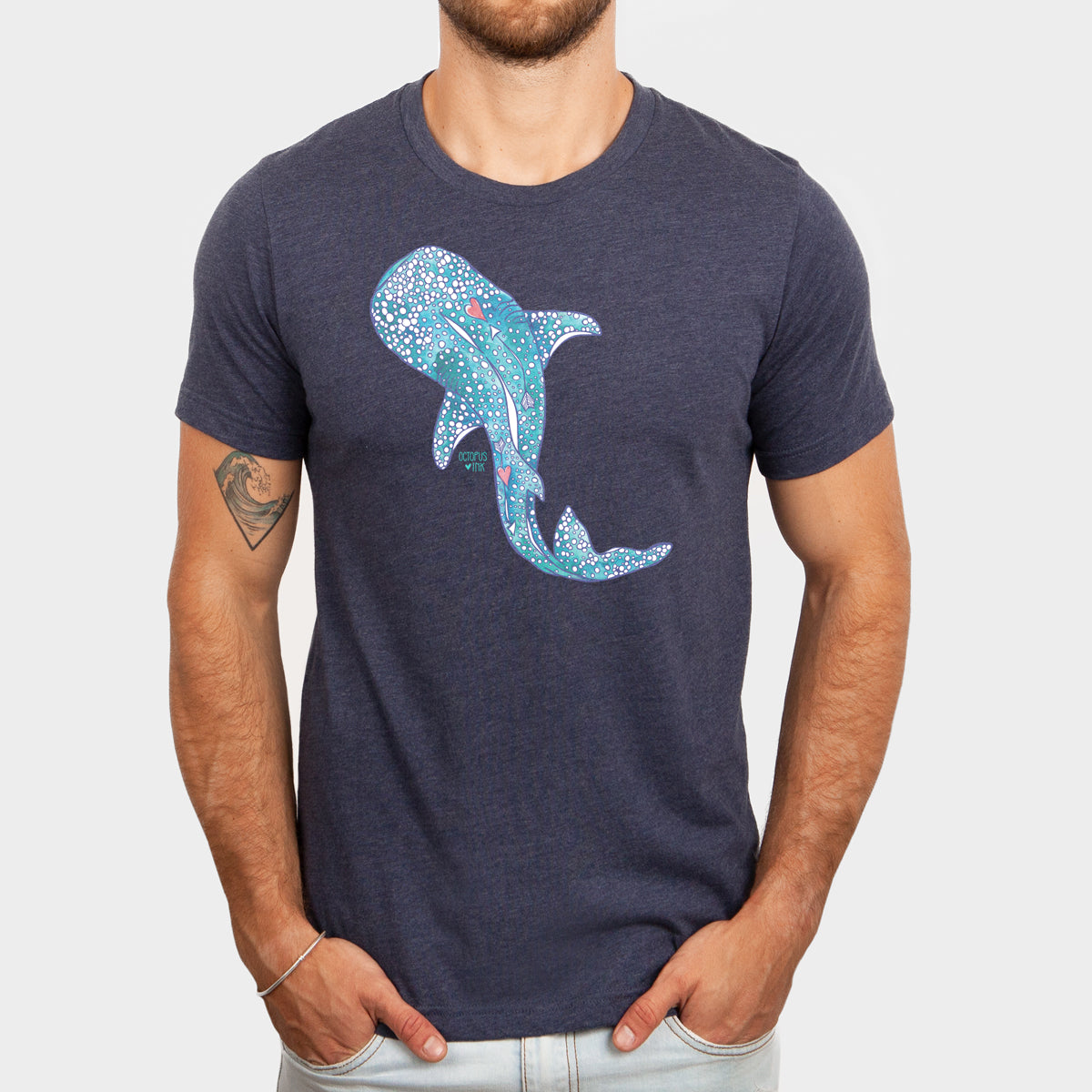 watercolor-whale-shark-Navy_tee