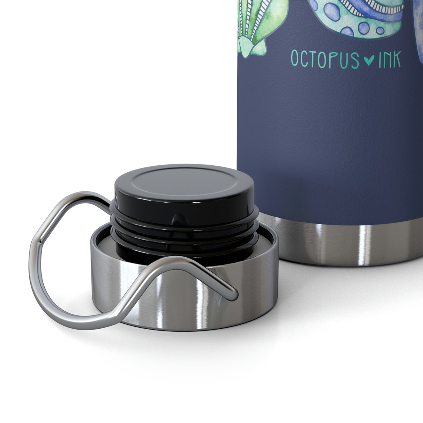 Tide Pool Shells (Navy)- Copper Vacuum Insulated Bottle