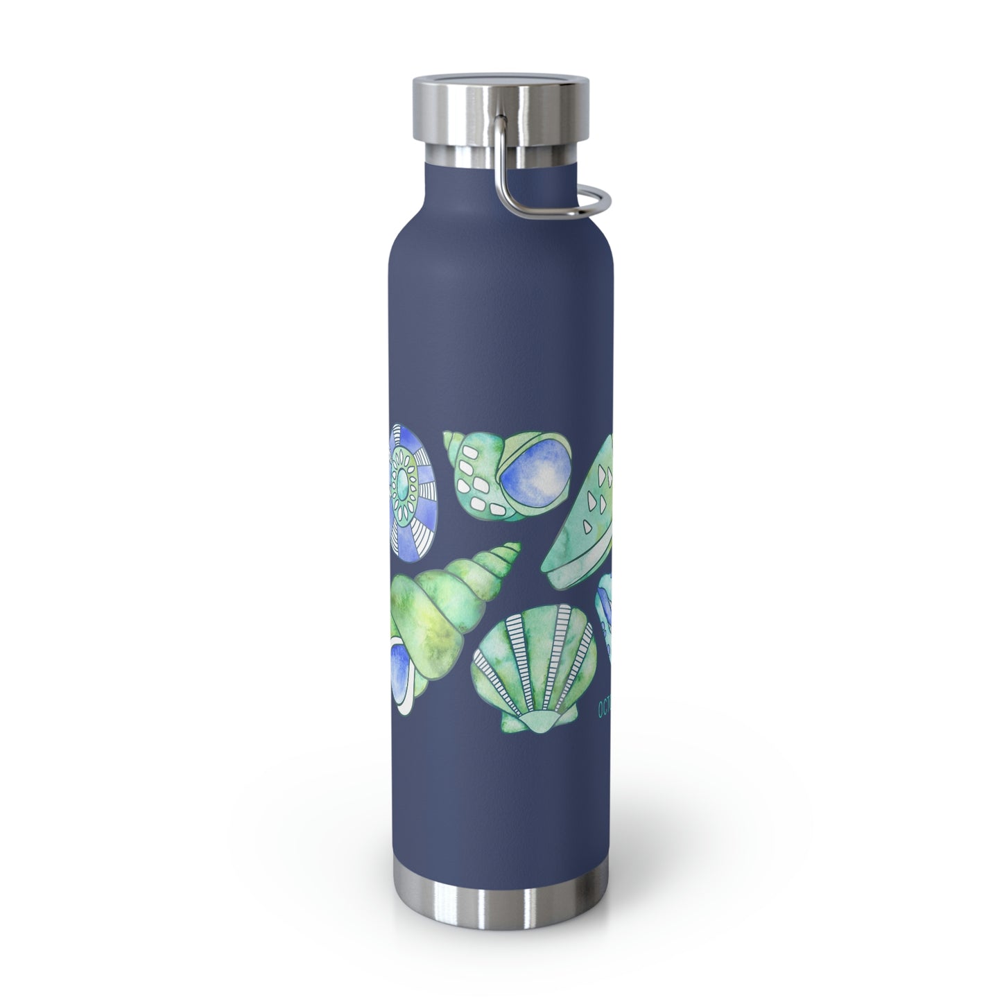 Tide Pool Shells (Navy)- Copper Vacuum Insulated Bottle
