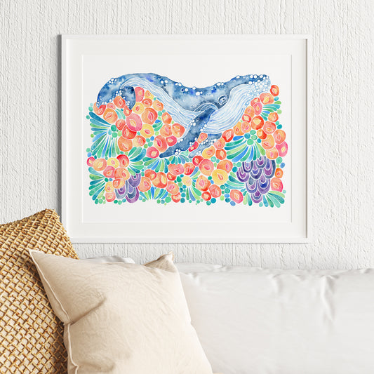 Barnacle Whale- Giclee