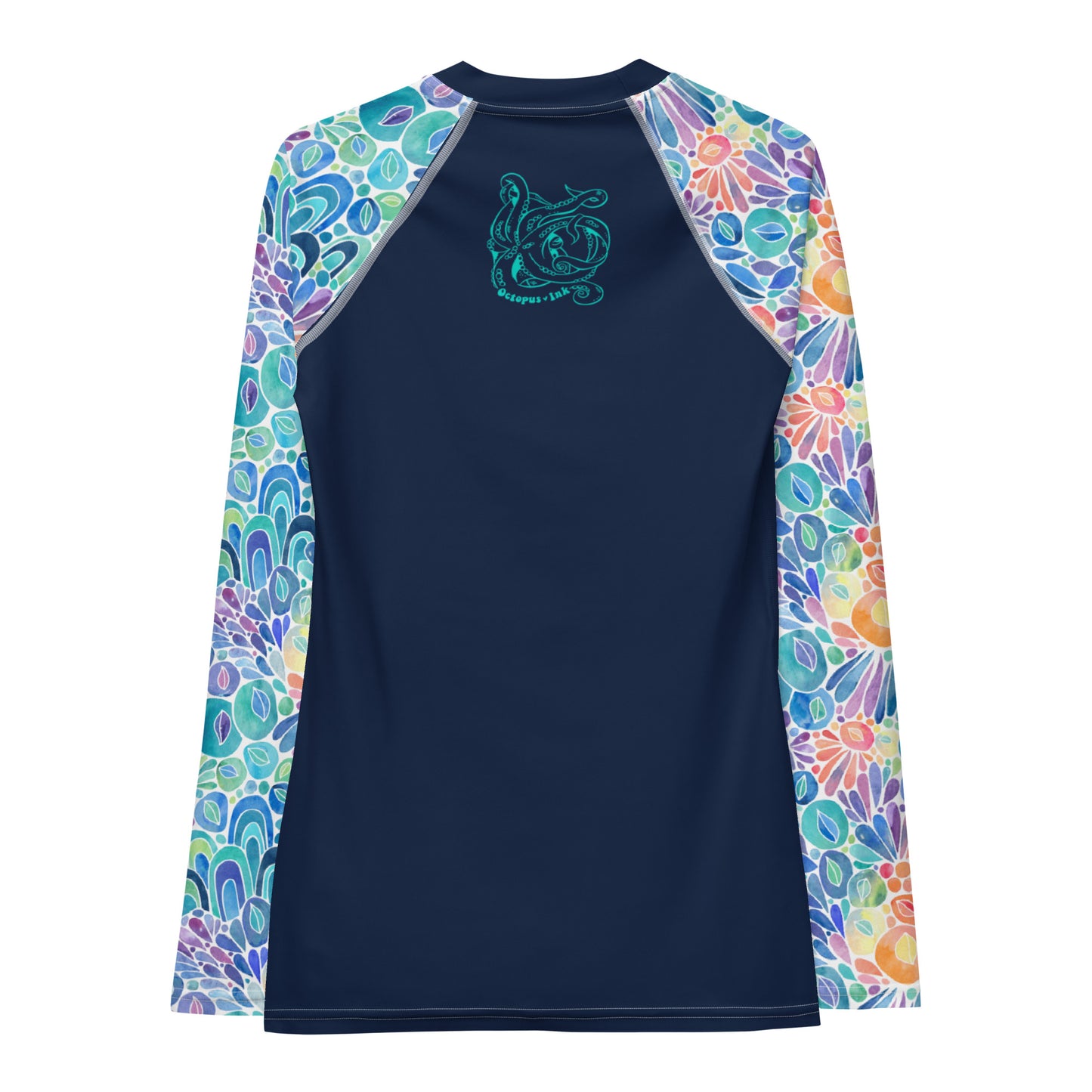 rainbow sleeve watercolor sun shirt