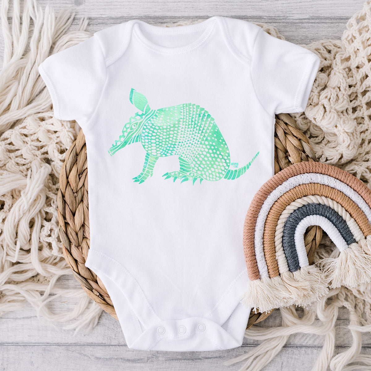 Armadillo (White)- Onesie