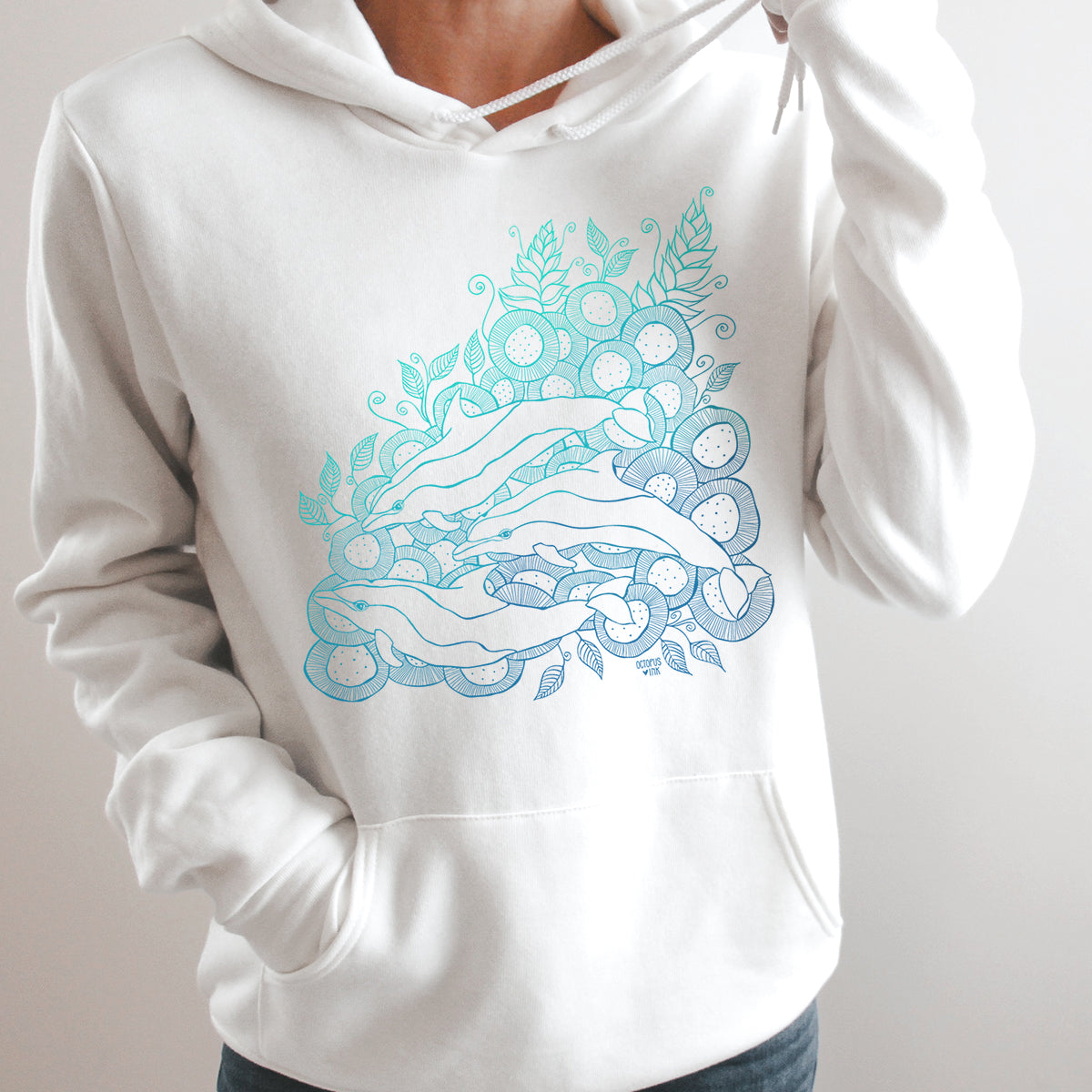 Wild Dolphin (Tide)- Fleece Pullover