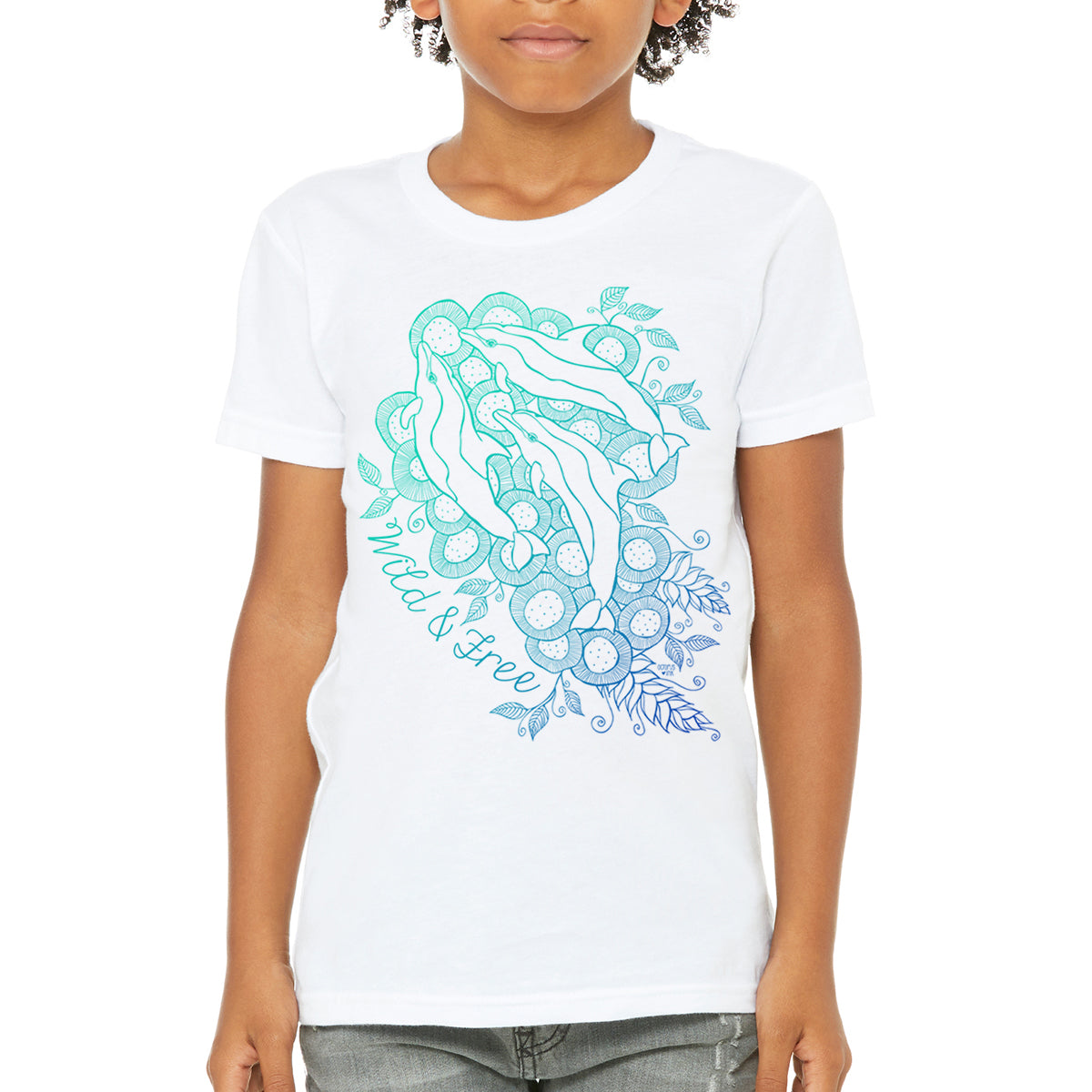 Wild Dolphins (White)- Youth Tee