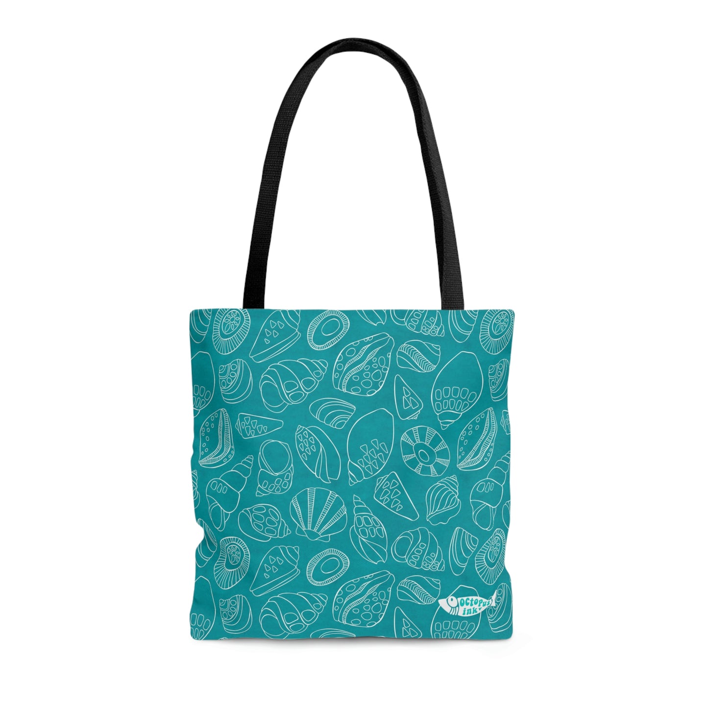 White Shells (Teal)- Tote Bag