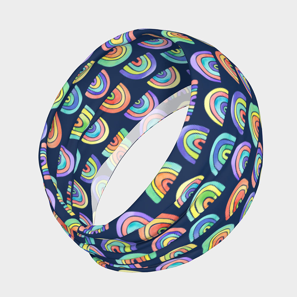 Juicy Rainbow (Dark)- Wide Headband