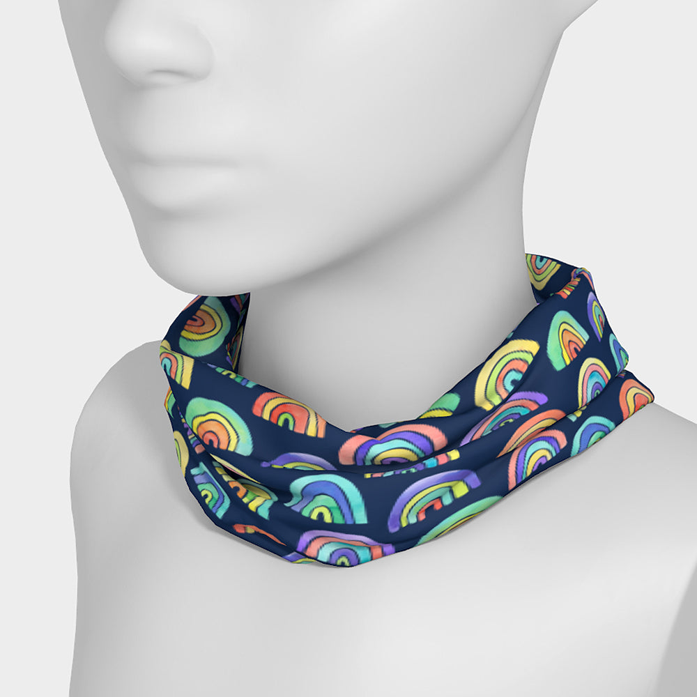 Juicy Rainbow (Dark)- Wide Headband