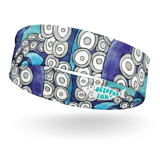 headband featuring a hand painted watercolor octopus design