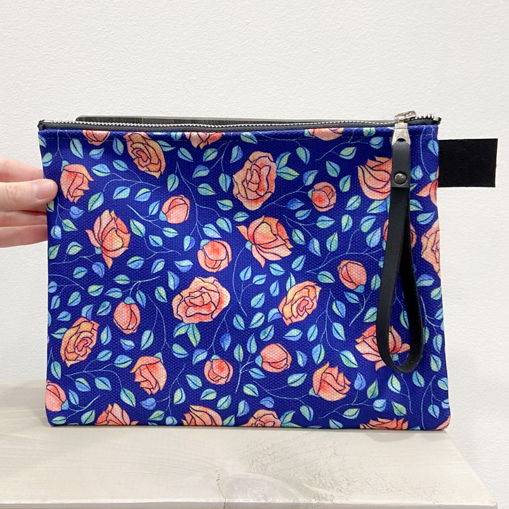 Rose Garden- Zippered Pouch, Medium