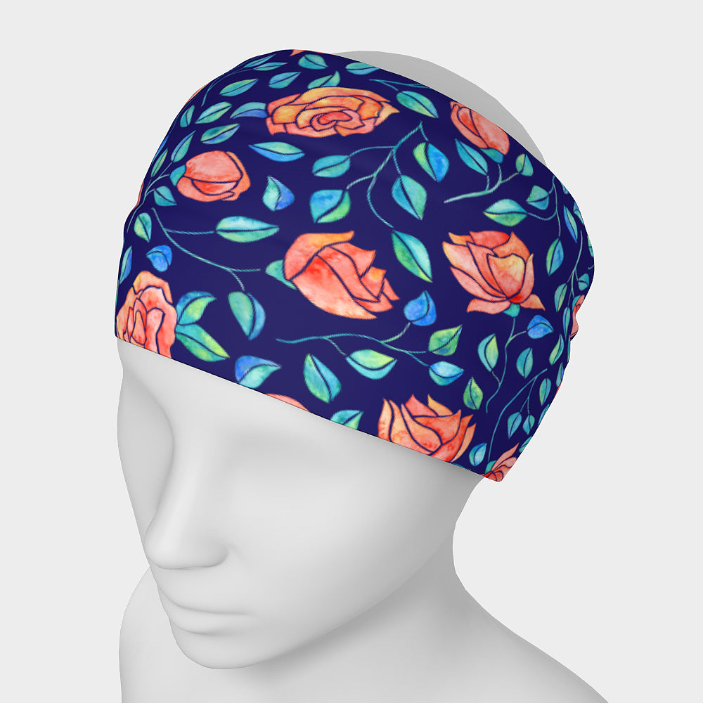Rose Garden- Wide Headband