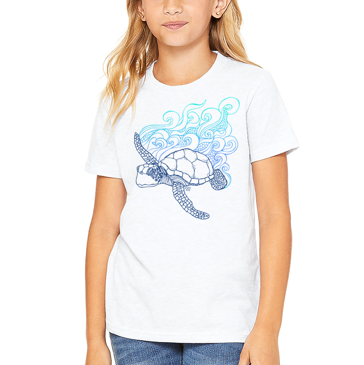 Sea Turtle (White)- Youth Tee