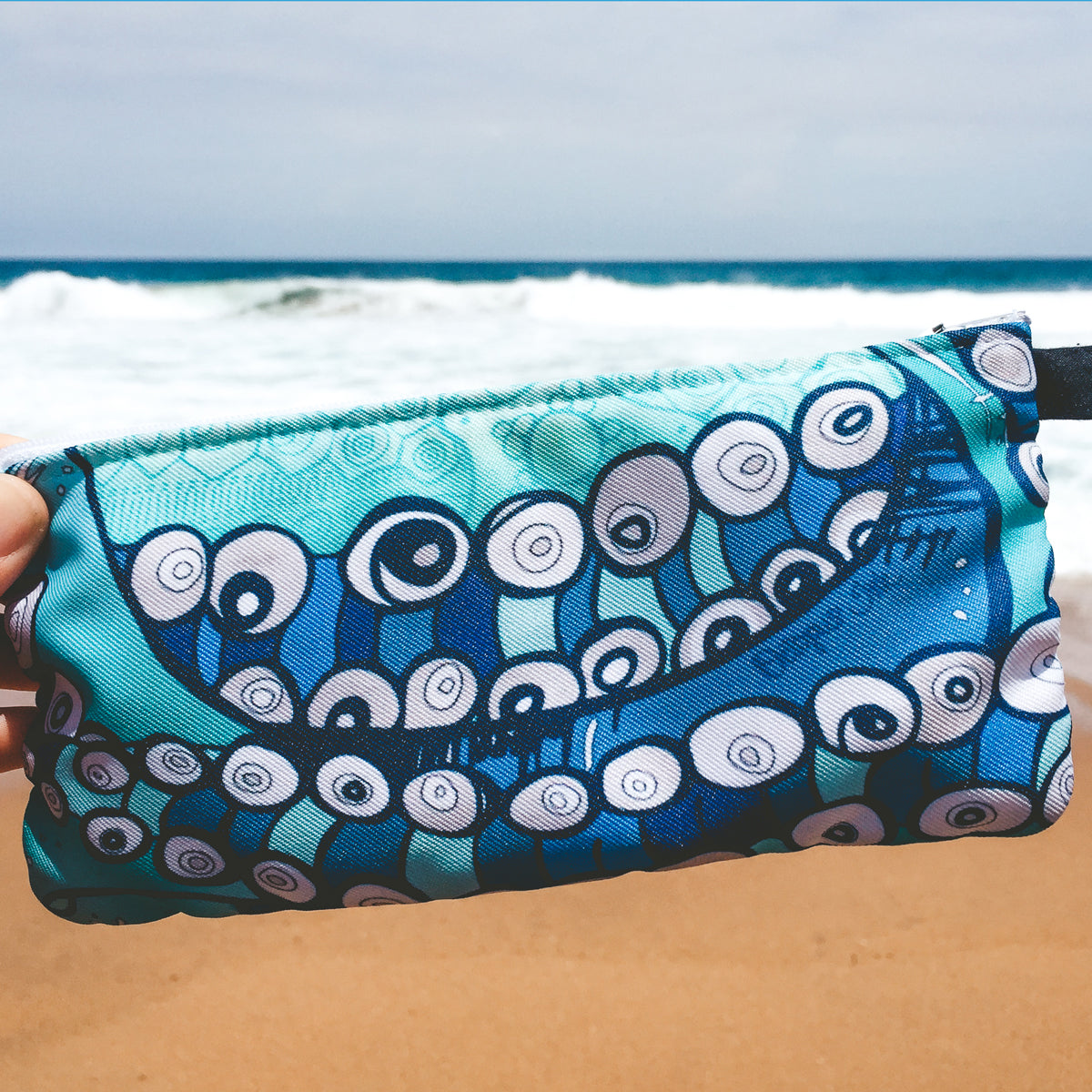 Tentacle- Zippered Pouch, Small – Octopus Ink