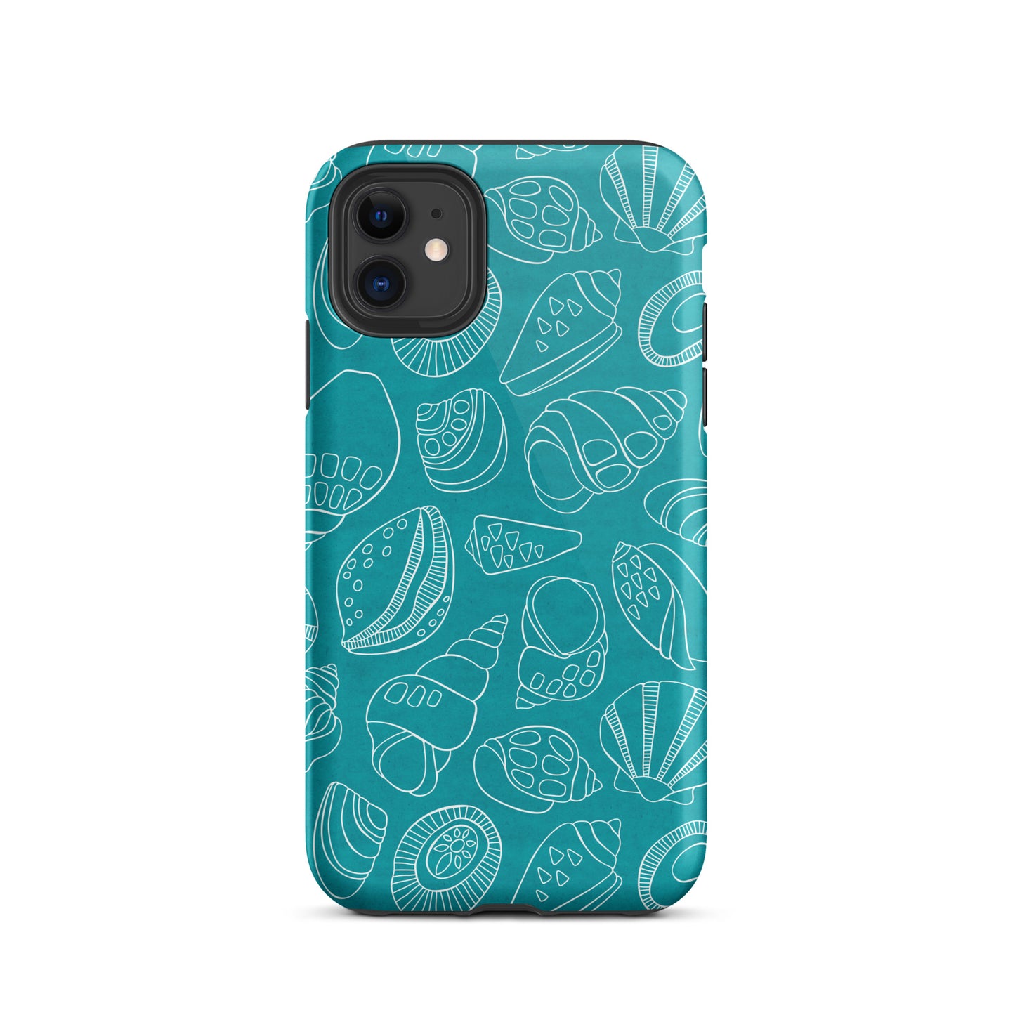 White Shells (Teal)- Tough iPhone Case