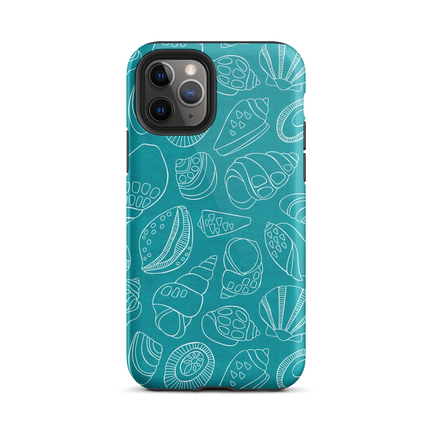 White Shells (Teal)- Tough iPhone Case