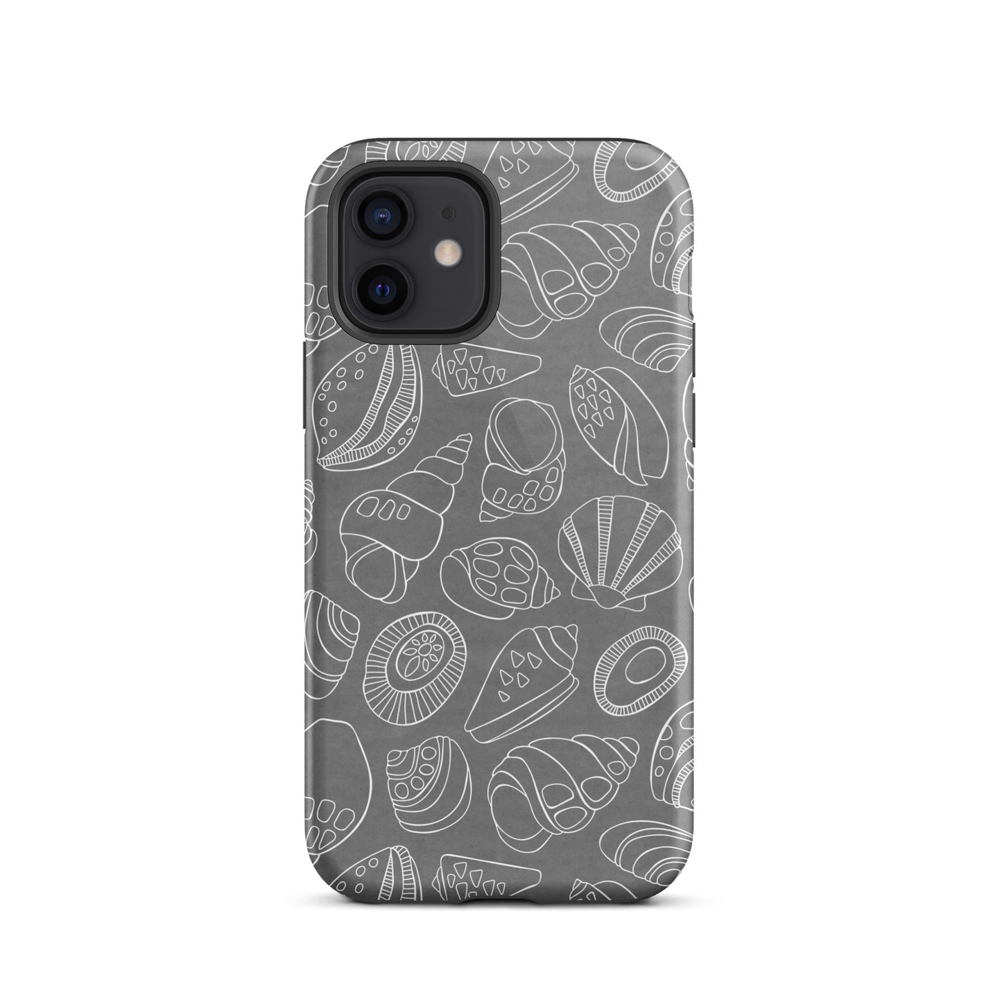 White Shells (Grey)- Tough iPhone Case