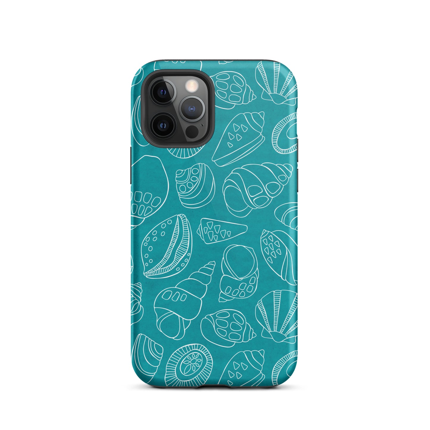 White Shells (Teal)- Tough iPhone Case