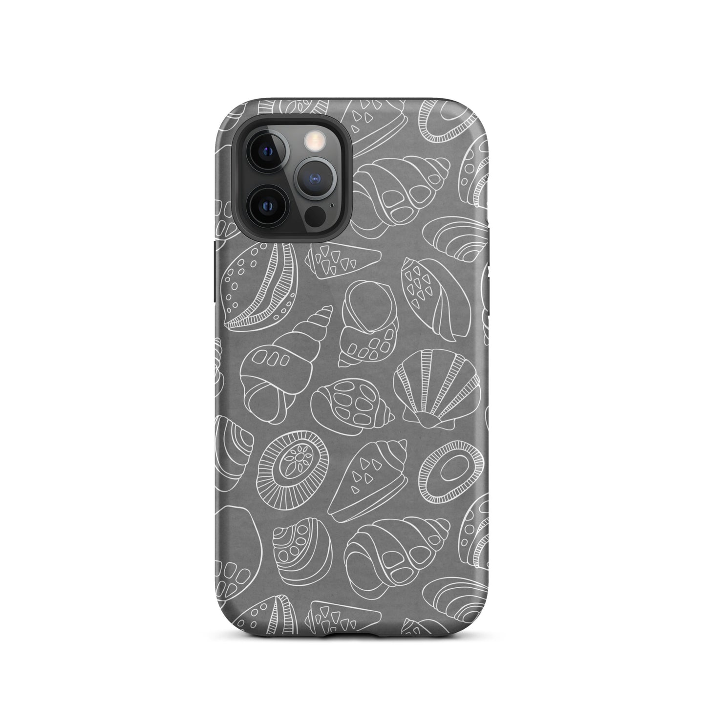 White Shells (Grey)- Tough iPhone Case