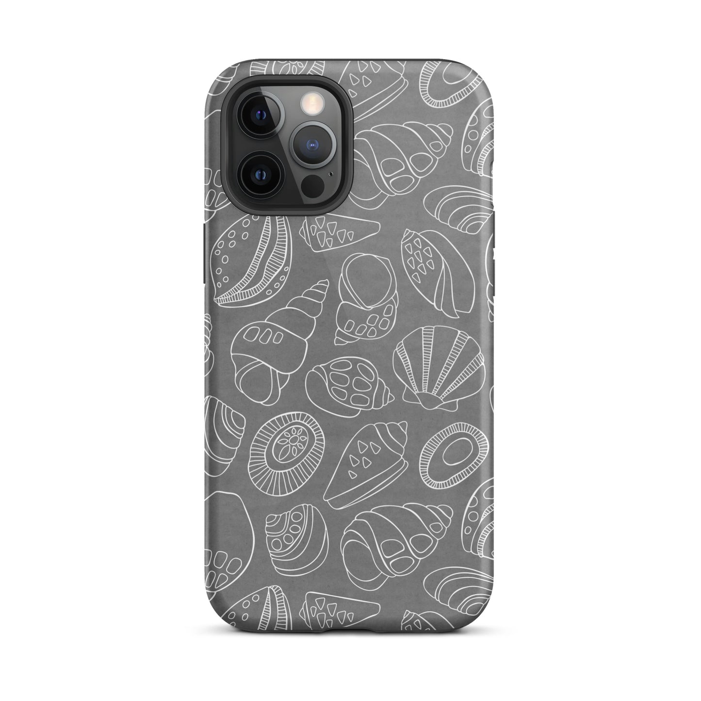 White Shells (Grey)- Tough iPhone Case