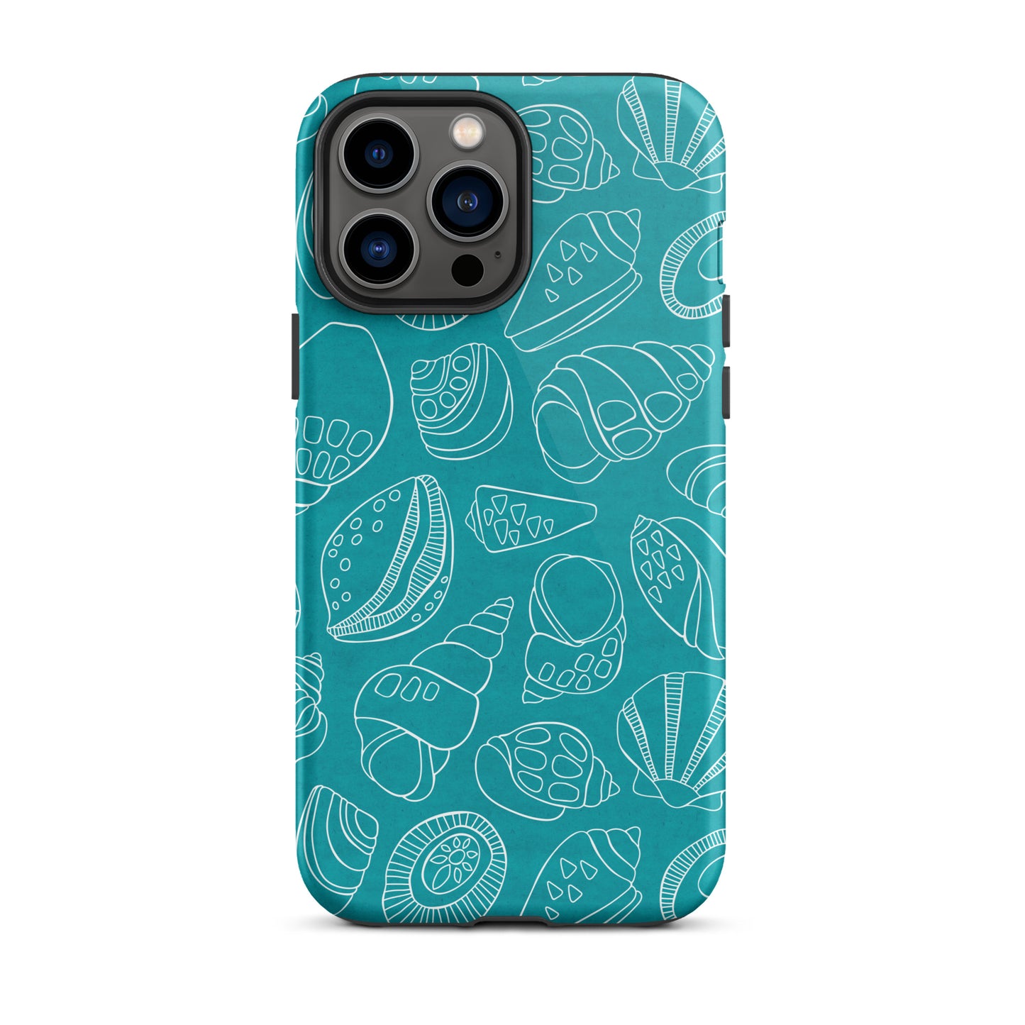 White Shells (Teal)- Tough iPhone Case