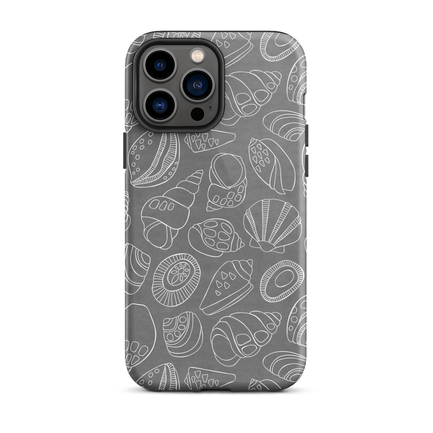 White Shells (Grey)- Tough iPhone Case