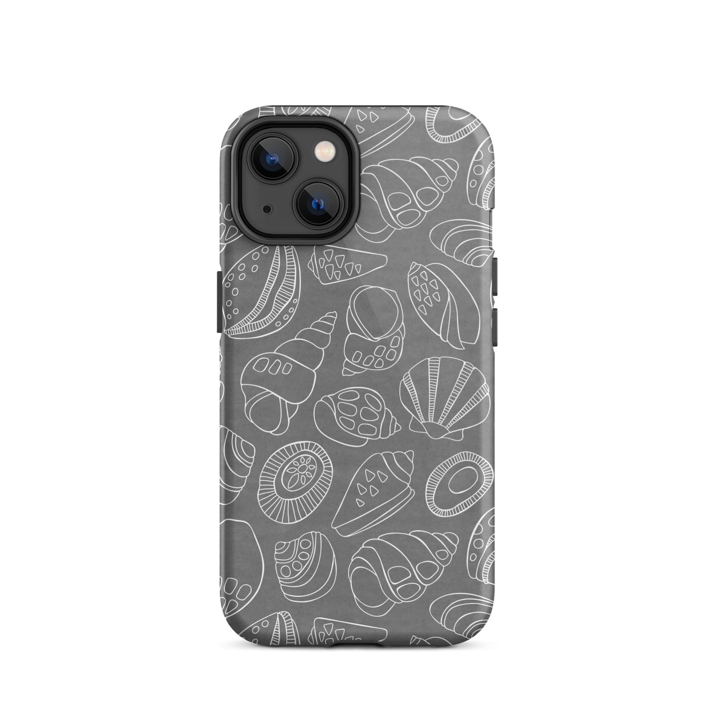 White Shells (Grey)- Tough iPhone Case