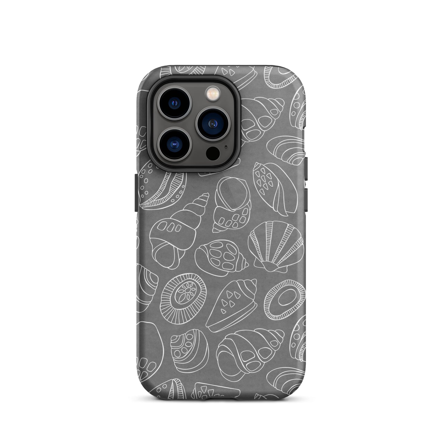 White Shells (Grey)- Tough iPhone Case