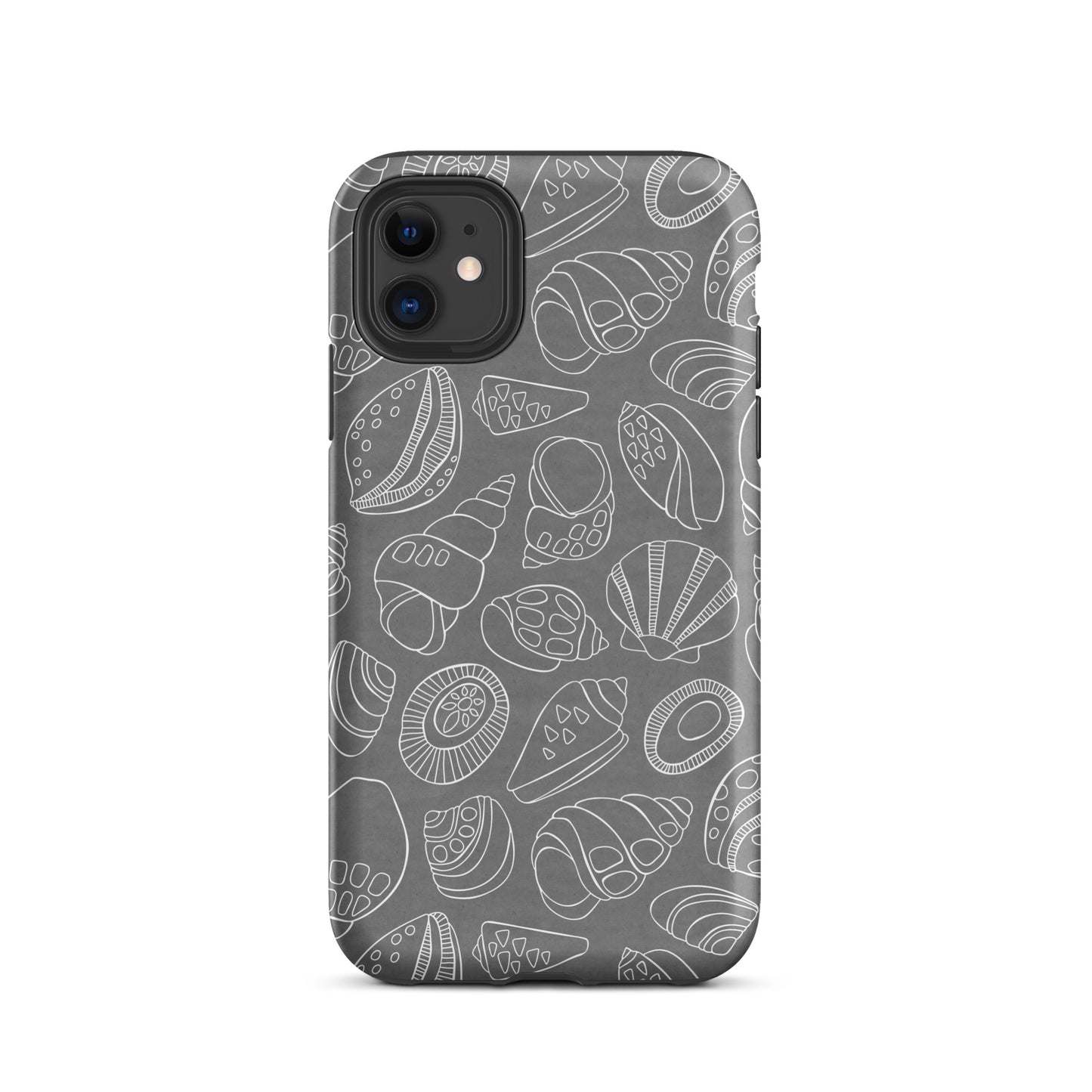 White Shells (Grey)- Tough iPhone Case