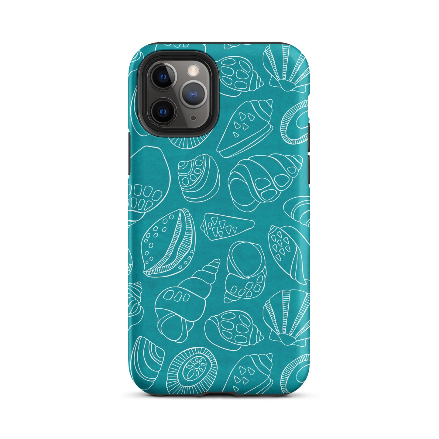 White Shells (Teal)- Tough iPhone Case