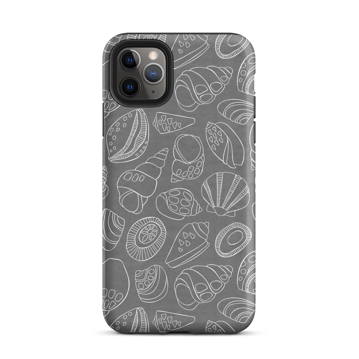 White Shells (Grey)- Tough iPhone Case