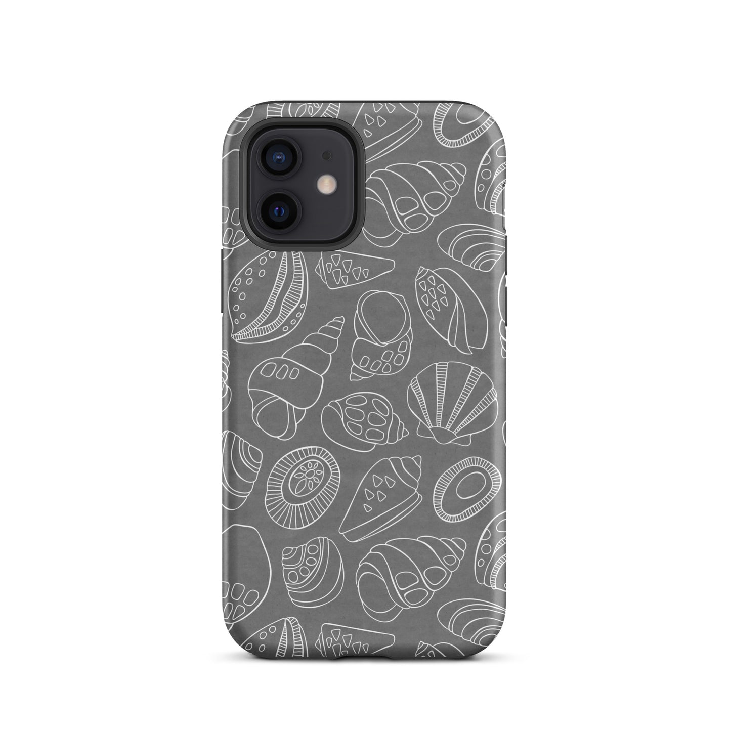 White Shells (Grey)- Tough iPhone Case