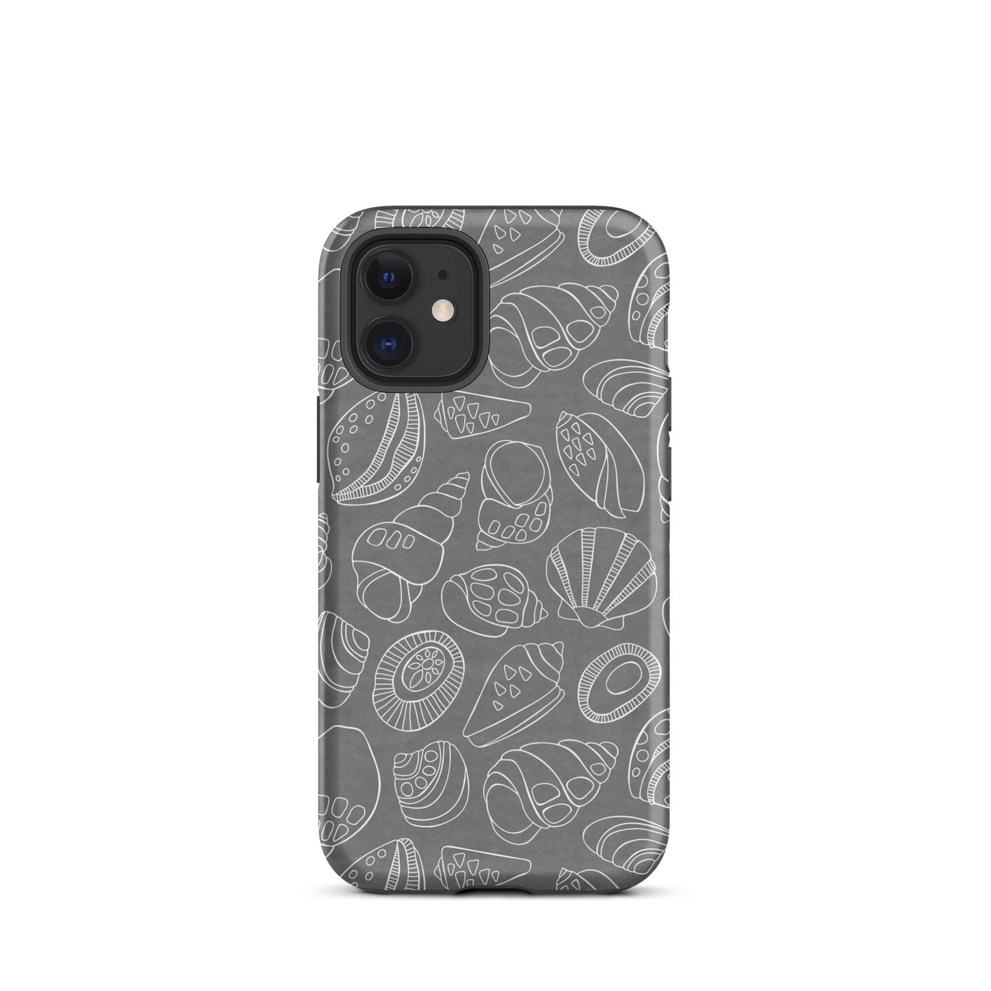 White Shells (Grey)- Tough iPhone Case