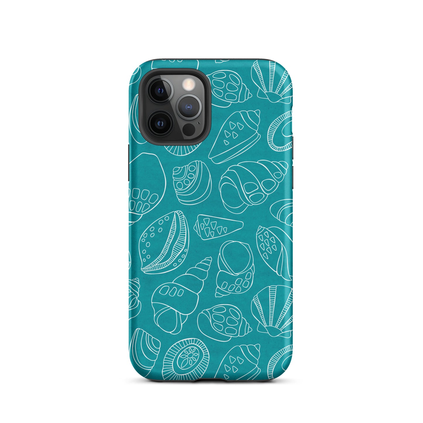 White Shells (Teal)- Tough iPhone Case