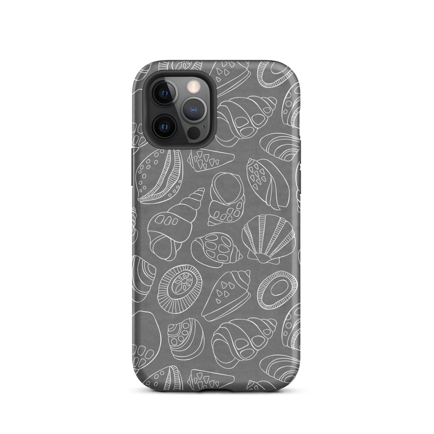 White Shells (Grey)- Tough iPhone Case