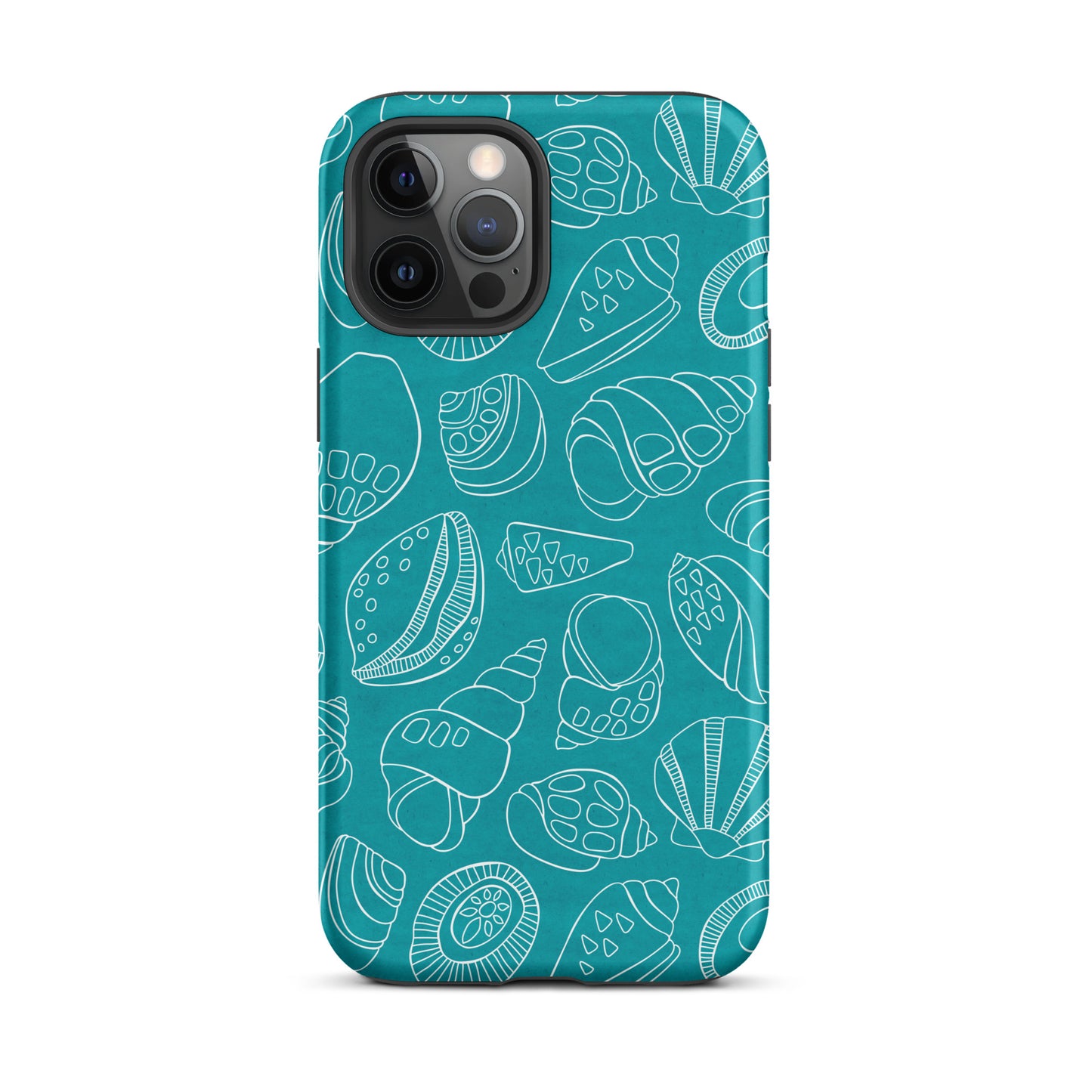 White Shells (Teal)- Tough iPhone Case