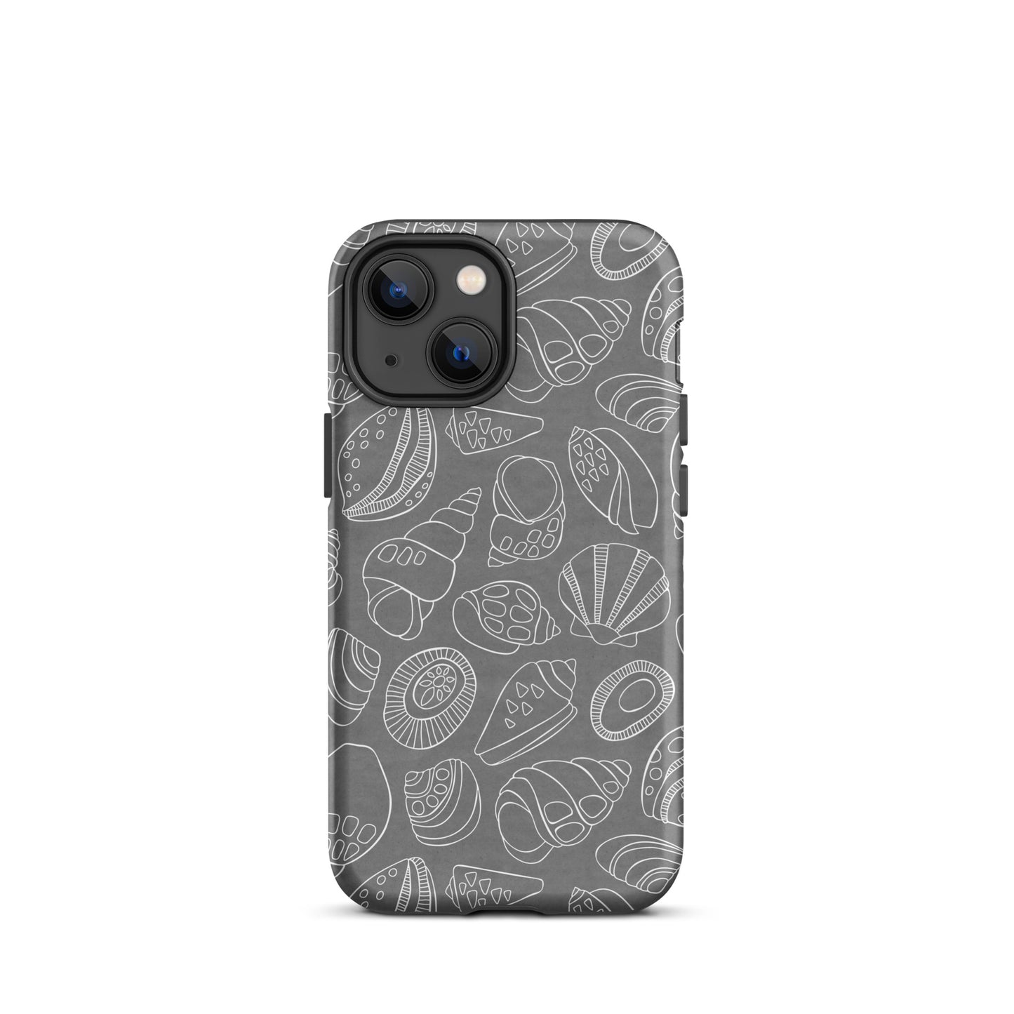 White Shells (Grey)- Tough iPhone Case