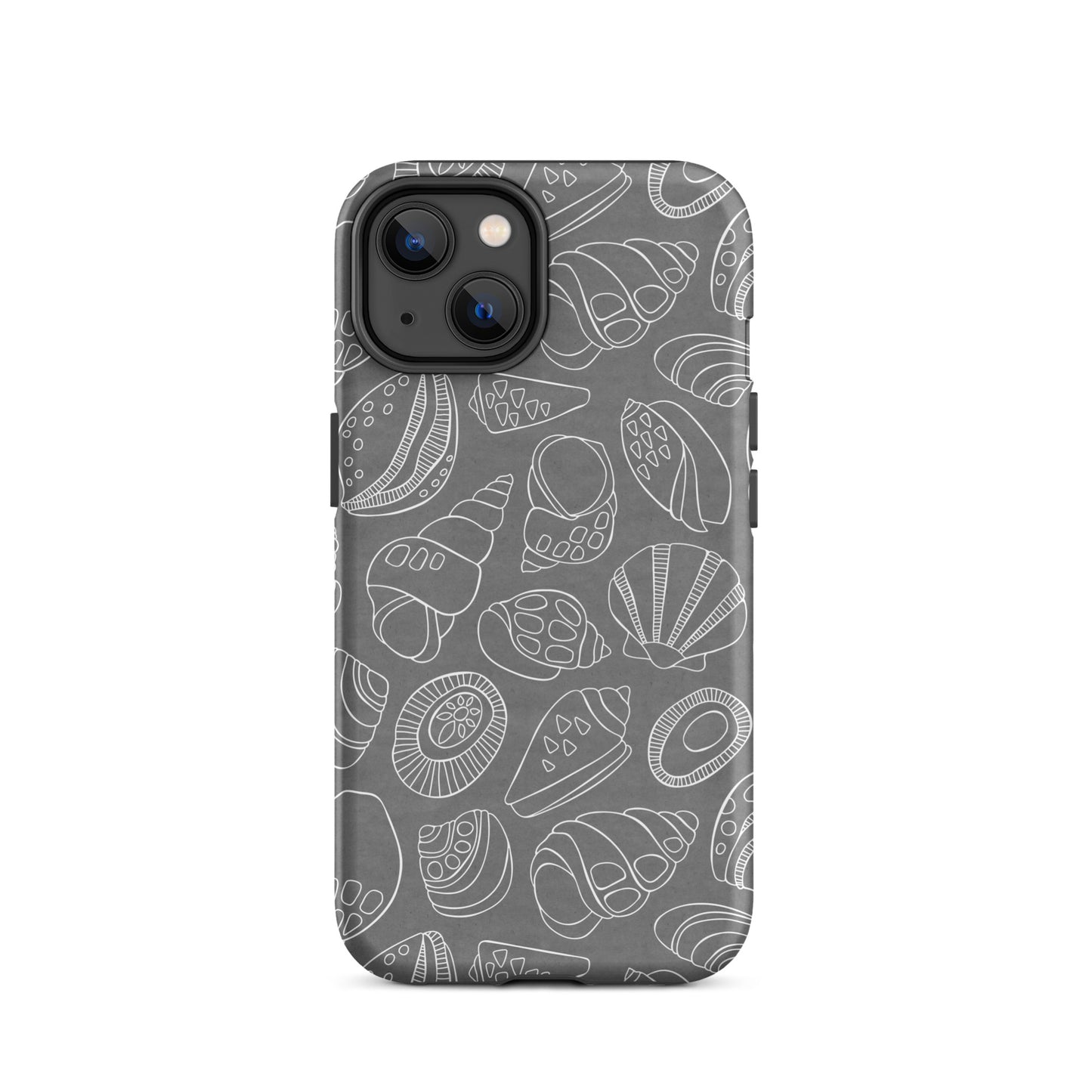 White Shells (Grey)- Tough iPhone Case