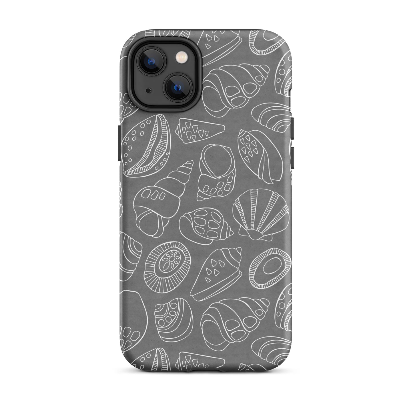 White Shells (Grey)- Tough iPhone Case