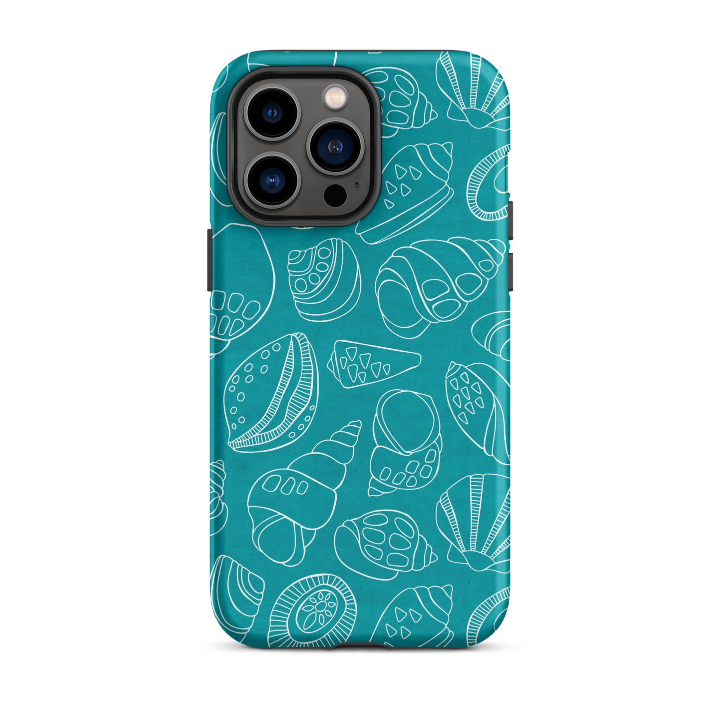 White Shells (Teal)- Tough iPhone Case